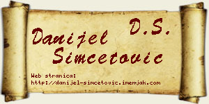 Danijel Simčetović vizit kartica